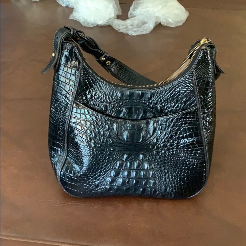 Brahmin vintage leather black bag